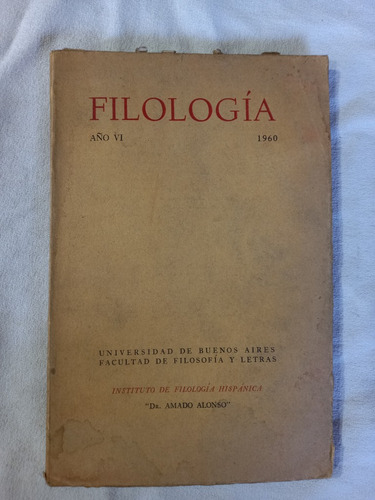 Filología 1960 Weber De Kurlat - Canfield Gregores Morreale