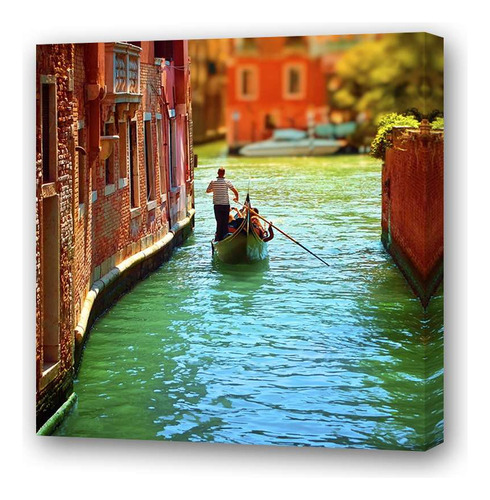 Cuadro 45x45cm Paisaje Italia Venecia Gondola Canal