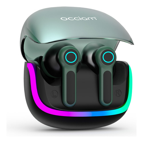 Audifonos Inalambricos Gamer Con Microfono Occiam G07 Verde