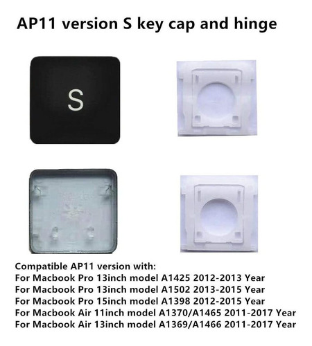 Repuesto De Letra S Para Macbook Pro A1425 A1502 A1398