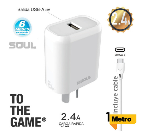 Imagen 2 de 4 de Cargador Rápido 2.4a C/cable Para Xperia L1 Xa1 Xa2 X Xz1 Xz