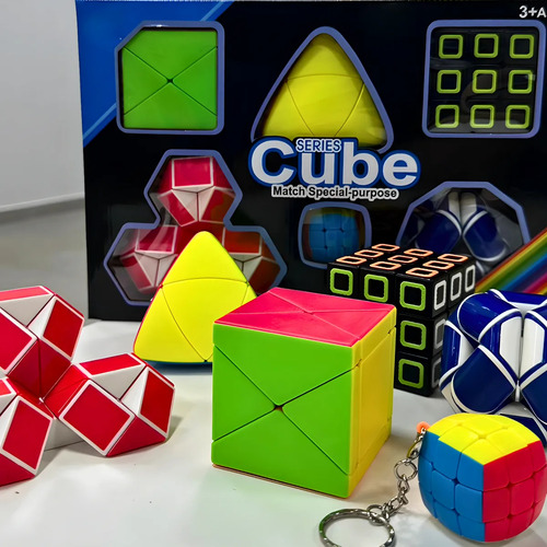 Kit Com 6 Cubos Diferentes Mágico Serie Premium - Brinquedo