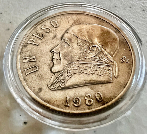 Moneda De 1 Peso Mexicano De 1980 En Excelentes Condiciones