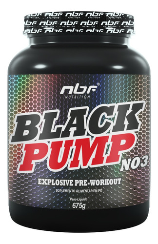 Pré-treino Black Pump N03 675g Nbf Nutrition Sabor Uva