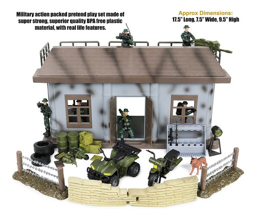 Click N Play Figura De Acción Del Ejército Y Juego Militar C