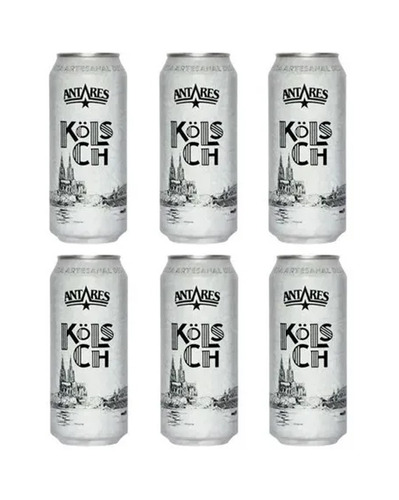 Imagen 1 de 3 de Cerveza Antares Kolsch Artesanal en Lata de 473mL en Pack de 6 unidades