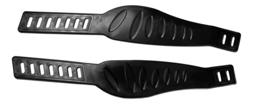 2 Piezas Ejercicio Correas De Pedal De Bicicleta Negro