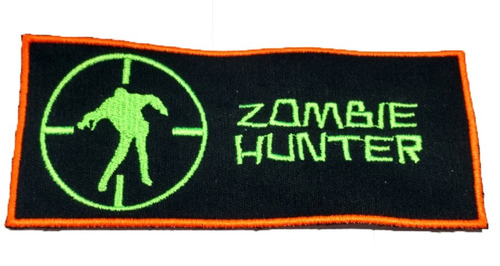 Parche Bordado Zombie Hunter Invasion Para Coser 16x7 Cm