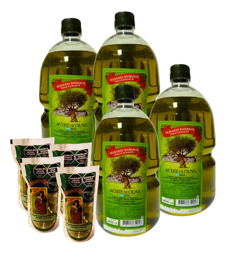 Aceite De Oliva Caja 4 Und X 2 L + Aceitunas De Regalo !