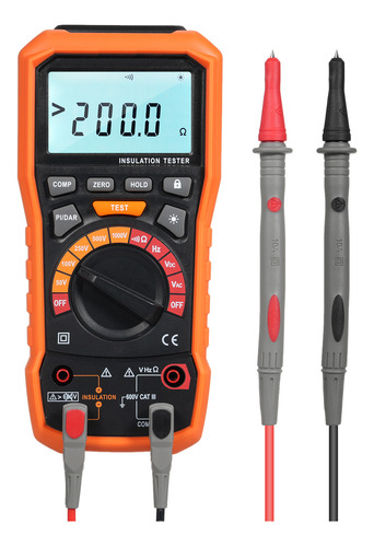 Probador De Resistencia Ac/dc Alligator Megohmeter Test Con