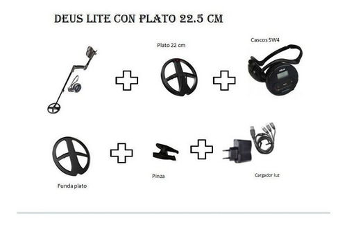 Imagen 3 de 5 de Deus Xp Detector Ws4 Bobina Inalambrica Audifonos Oro Joyas