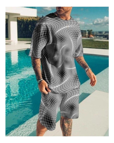 Ropa Casual De Playa Estampada Para Hombre