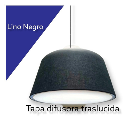 Lampara Colgante Arpillera  Conica 40x50x 30alto C/ Difusor 