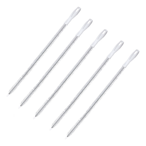 Pack De 5 Cepillos En Espiral Flexible Diler Para Limpieza De Desagües Drenaje De Tuberías Lavabo Dragado Color Blanco 45cm