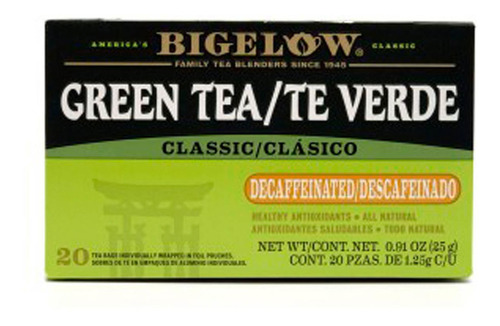 Té Verde Bigelow Descafeinado 25g