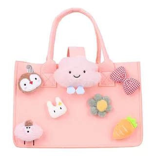 Bolso De Dibujos Animados Felpa Suave Infantiles, 2 Unid