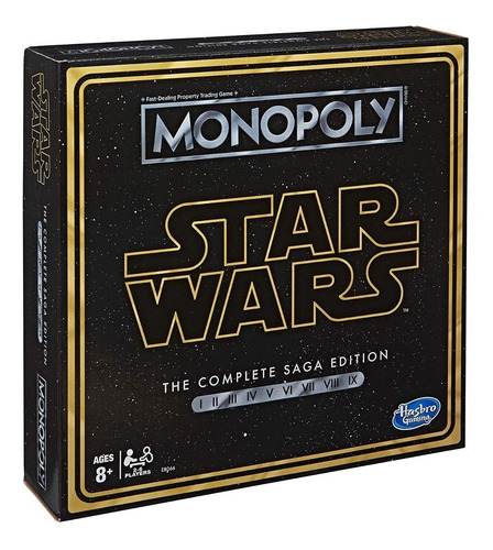 Hasbro Monopoly Starwars Complete Saga Juego Mesa Inglés