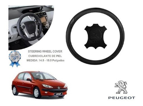 Funda Cubrevolante Negro Piel Peugeot 206 2005