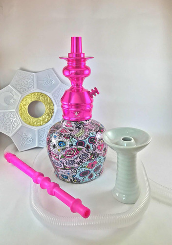 Triton Zip Rosa Caveira Mexicana Narguilé Completo Feminino