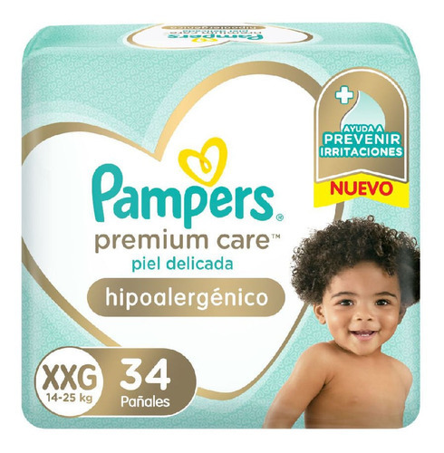 Pañales Pampers Premium Care Suave Talle Xxg X 34 Un