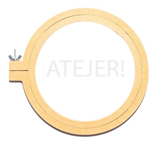 Imagen 1 de 8 de Bastidor Para Bordado De Fibrofacil Redondo De 20 Cm