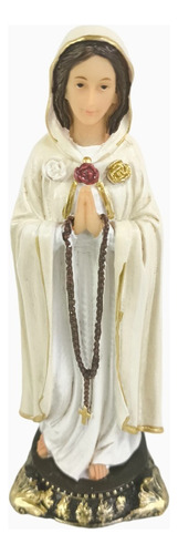 Virgen De La Rosa Mística De Poliresina - Di Angelo 10 Cm