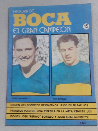 Revista Historia De Boca El Gran Campeon N° 15 Equipo 1963