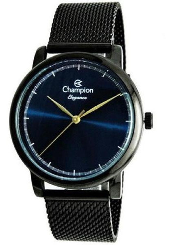Relógio Champion Elegance Preto Redondo Cn24413d