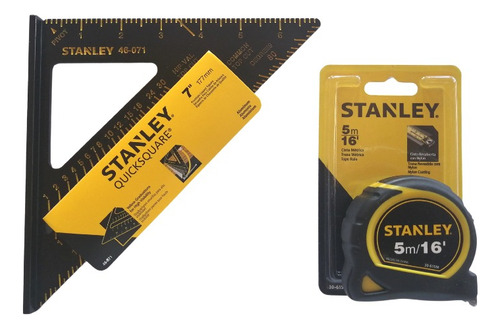 Kit Flexómetro/escuadra Stanley Y Guantes/lentes Envíogratis