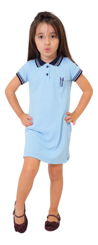 Vestido Polo Azul Claro Infantil