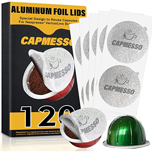 Capmesso Láminas De Aluminio Para Nespresso Reusable Y8d5y