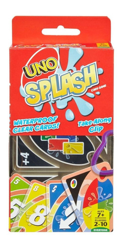 Juego De Cartas Uno Splash Para El Agua Juguetería El Pehuén