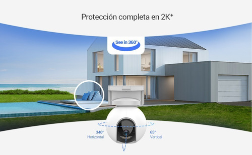 Cb8 2k+ Cámara Ezviz Wi-fi Pan & Tilt Alimentada Por Batería