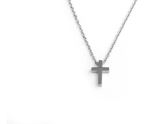 Imagen 1 de 3 de Collar Cadena Dije Cristo Cruz Crucifijo Acero Quirúrgico