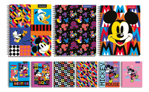 Pack X10 Cuaderno Universitario Proarte 100h 7mm Mickey