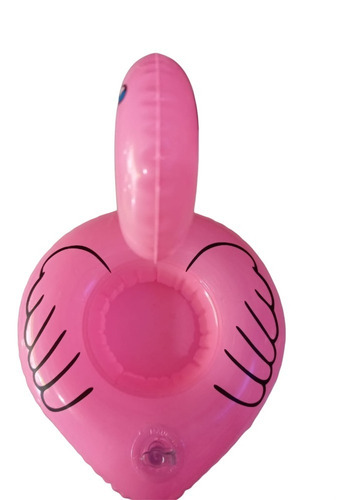 Inflable Porta Vasos Flamingo 10 Pieza Flotador Lata