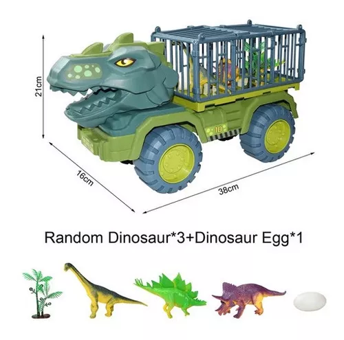 Caminhão Gigante T-rex Safari - Rodas Livres De 48cm + Dinos