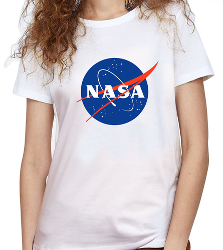 Camiseta Dama Estampada  Nasa Logo