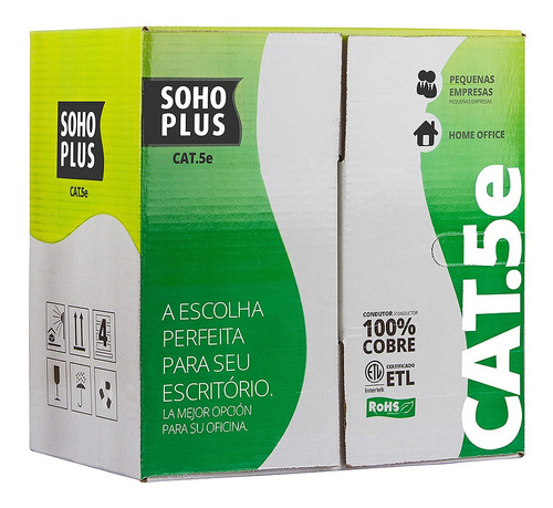 Cabo De Rede Furukawa Sohoplus Cat5 Azul 24awg 305m Cmx