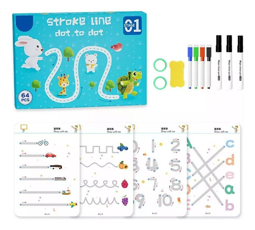 Cuaderno Magico De Caligrafia Reutilizable Borrable 64 Págin