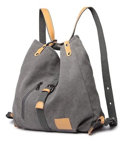 Mochila De Lona Vintage Multifuncional Para Mujeres 0