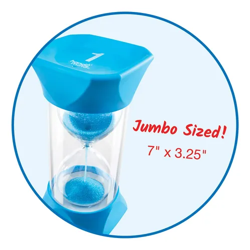 Cronómetro Visual Sand Timer Hand2mind Jumbo De 1 Minuto Par