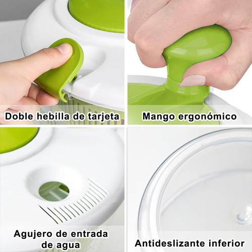 5l Centrifugadora De Lechuga Y Ensaladas, Escurridor Y