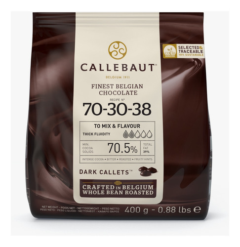 Chocolate 70% N° 70-30-38 - 400g - Callebaut