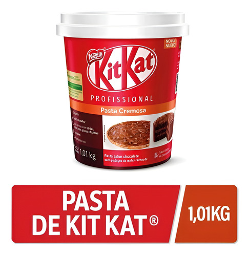 Kit Pasta Cremosa Nestlé Kit Kat 1,01kg Com 3 Unidades