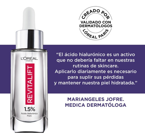 Sérum L'oréal Paris Revitalift Ácido Hialurónico X 30ml Todo Tipo De Piel Día/noche