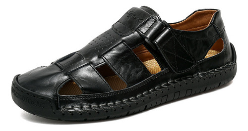 Sandalias Negras Zapatos Playa De Moda Cómodos E Informales