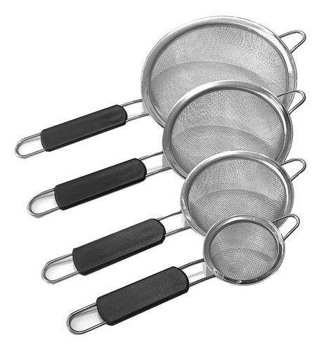 Juego Coladores Cernidores Escurridor Acero Inoxidable 4pcs