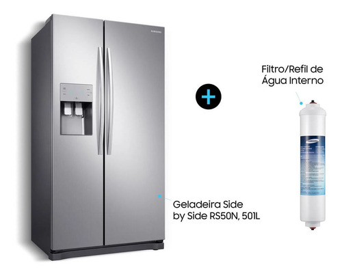 Refrigerador Sidebyside RS50n 501L 110V con filtro y agua Ref