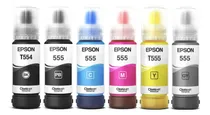 Comprar Pack 6 Tintas Epson T554 Bk T555 Pbcmyg Original L8160 L8180
